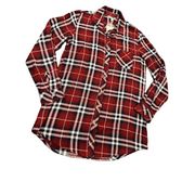 Sim and Sam women's flannel plaid shirt size M