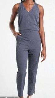 Athleta Brooklyn Textured Jumpsuit in Medieval Violet size 0