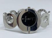 Platinum Edge 32mm case   ladies silver tone analog wrist watch 7”-7.5”w/battery