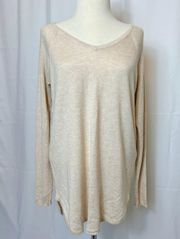 Apt.9 Beige Hi-Low Lightweight Sweater