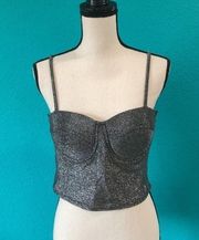 ⭐️ Tally weijl sparkly crop top in size large