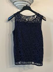 paisley lace front tank top