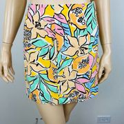 Astr The Label Colorful Tropical Papaya Women's S Summer Print Pencil Skirt