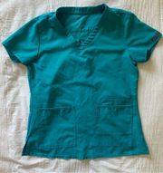 Med Couture scrub top teal blue