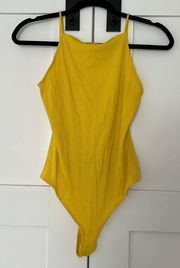 High Neck Low Back Bodysuit with Snap Enclosure