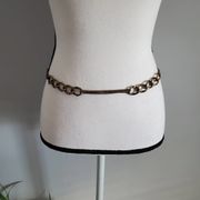 Nine West Bronze Metal Chain Boho Belt M/L