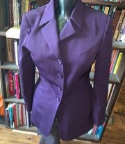 Jacqueline Ferrar vintage purple business casual 6 Blazer
