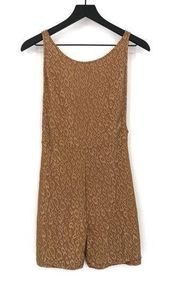 MOTEL Leopard Print Romper Gold M