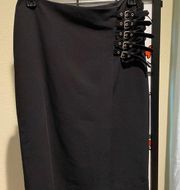 Black Skirt buckles on side and front split