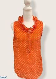 5/$25 Dalia Collection Sleeveless Ruffle Collar Blouse Size XS