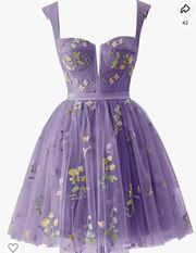 Purple Floral Dress