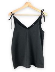 NWT - River Island - Black Camisole w/ Tie Straps - 8