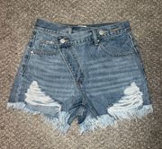 Crossover Jean Shorts