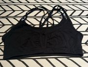 Prana Criss-Cross Black Sports Bra size Medium