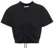 Alexander Wang NWT Black Gathered-Front Adjustable T-Shirt