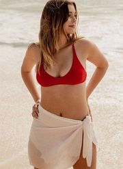 Andie Swim The Valencia Top In Cherry Red L NWT