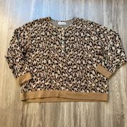 C.D. Daniels Leopard Print Sweater Plus Size 3X