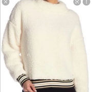 Nanette Lepore medium happy‎ camper Sherpa mock neck sweater