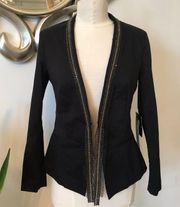 Black Rhinestone Lined Blazer | 4