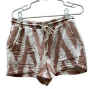 Lou & Grey Brown and Cream Zebra Print Shorts Size S