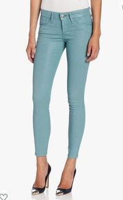 NWT Habitual Angelina Cigarette Wax Coated Skinny Jean Mojito Mid Rise Sz 25