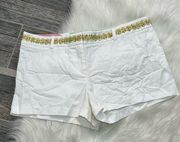 Milly of New York White Linen Blend Shorts