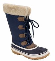 NIB NEW JBU Snowy Tall All Weather Boot, NAVY SZ-8 Faux Fur