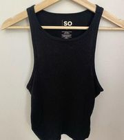 women’s black tank top with ties on the sides