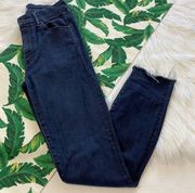 Mother denim high waisted looker denim fray