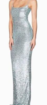 Nookie Lovers Sequin Maxi Dress Mint NWT Small