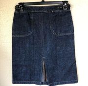 Like New! Ralph Lauren Denim Skirt Patch Pockets & Slit 6