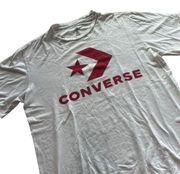 Converse Chuck Taylor Unisex White Graphic Print Logo Tee M Short Sleeve