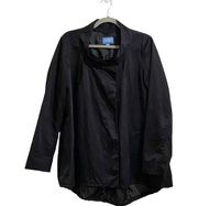 Simply Vera Wang Black Drawstring Zip Up Jacket Sz 14