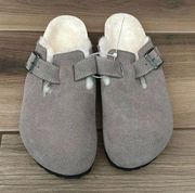 Birkenstock Boston Shearling Clogs, Size 41