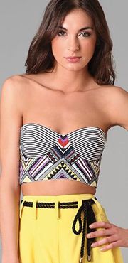 Mara Hoffman Embroidered Bustier Top