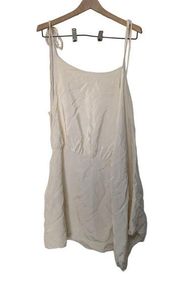 Alexis Wesley Cream Silk One Shoulder Mini Dress Voluminous Sleeve XS FLAWS