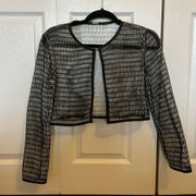 Fishnet Weaved Cropped Cardigan