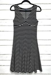 Peter Som Black White Stripe Sleeveless Dress Size 6