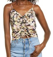 New  Chaddie Camisole Ruched Front Tank Top Printed Multicolor