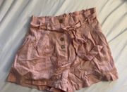 Lani Pink Paper bag Shorts