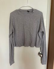 Brandy Melville Gray Oversized Cropped Sweater