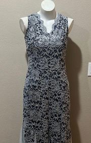 Candalite mermaid blue and gray sequin dress