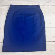 Worthington Women's  Blue Skirt with Gold Button Detail Sz 10 P