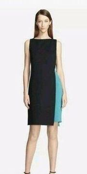 $995 New St. John XS 0 Sheath Dress Milano Knit Verde Teal Green St 2014 Black