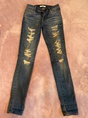 Distressed Ankle Jeans