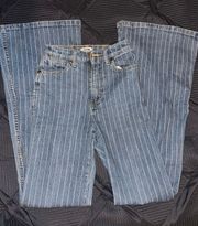 Striped Wrangler Flare Jeans