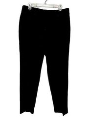 Ann Taylor Factory Women's Black Flat Front Dress Slacks Pockets 8