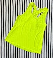 Ramy Brook Apres Bennett Highlighter Yellow Racerback Cutout Tank