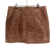 NWT Blank NYC Suede Leather Brown Mini Skirt 31