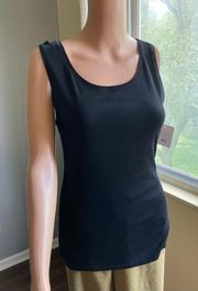 Women's Croft and Barrow Black Tank, Medium, NWT